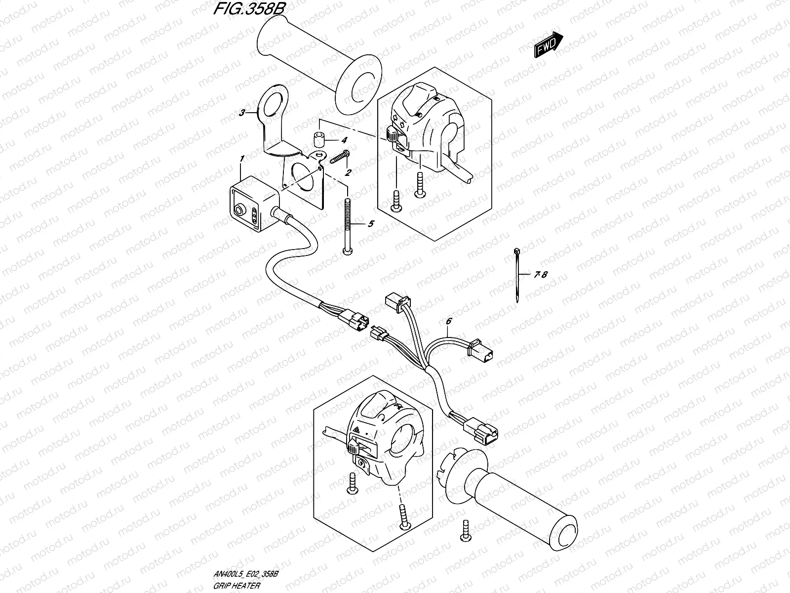 358B - GRIP HEATER (AN400ZAL5 E19)