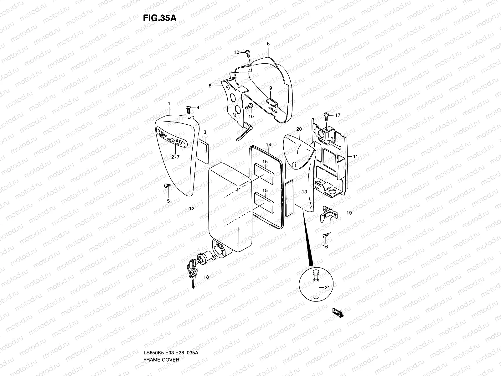 35A - FRAME COVER (MODEL K9)
