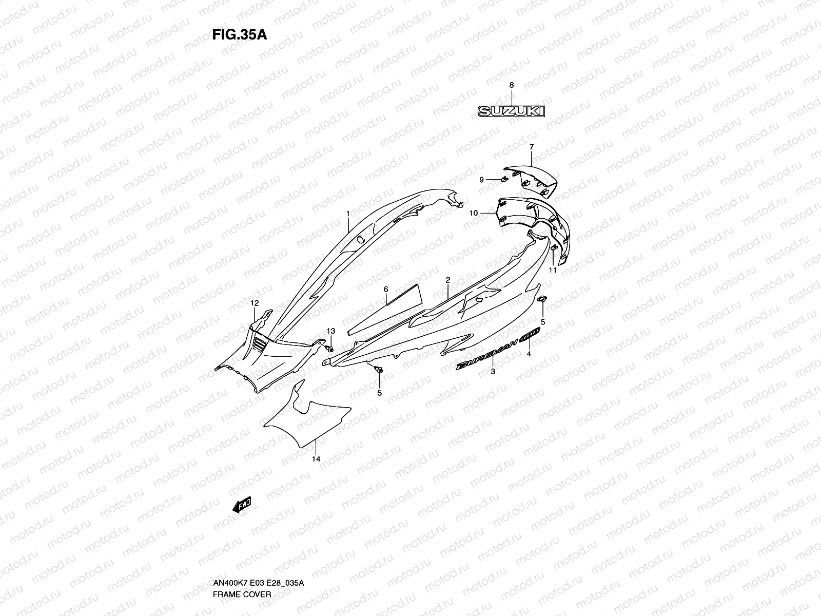 35A - FRAME COVER (MODEL K9)