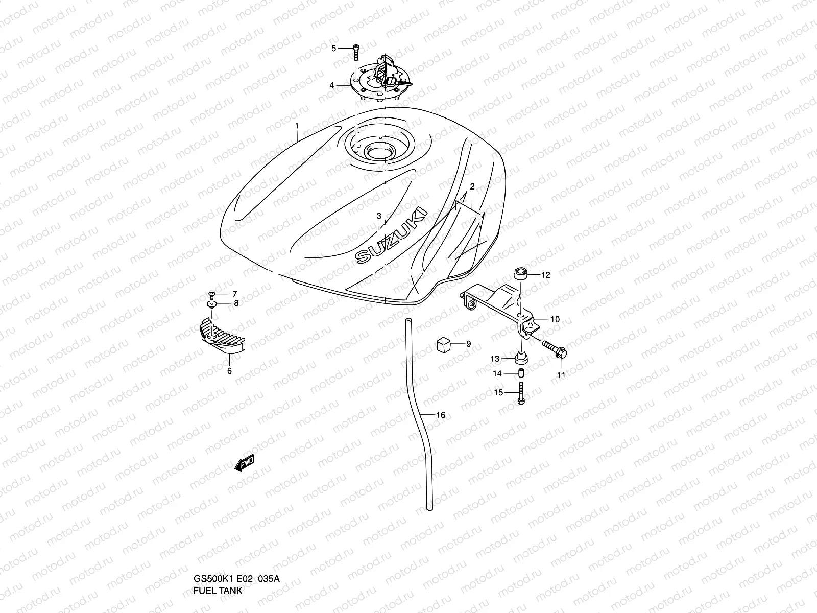 35A - FUEL TANK (MODEL K2)