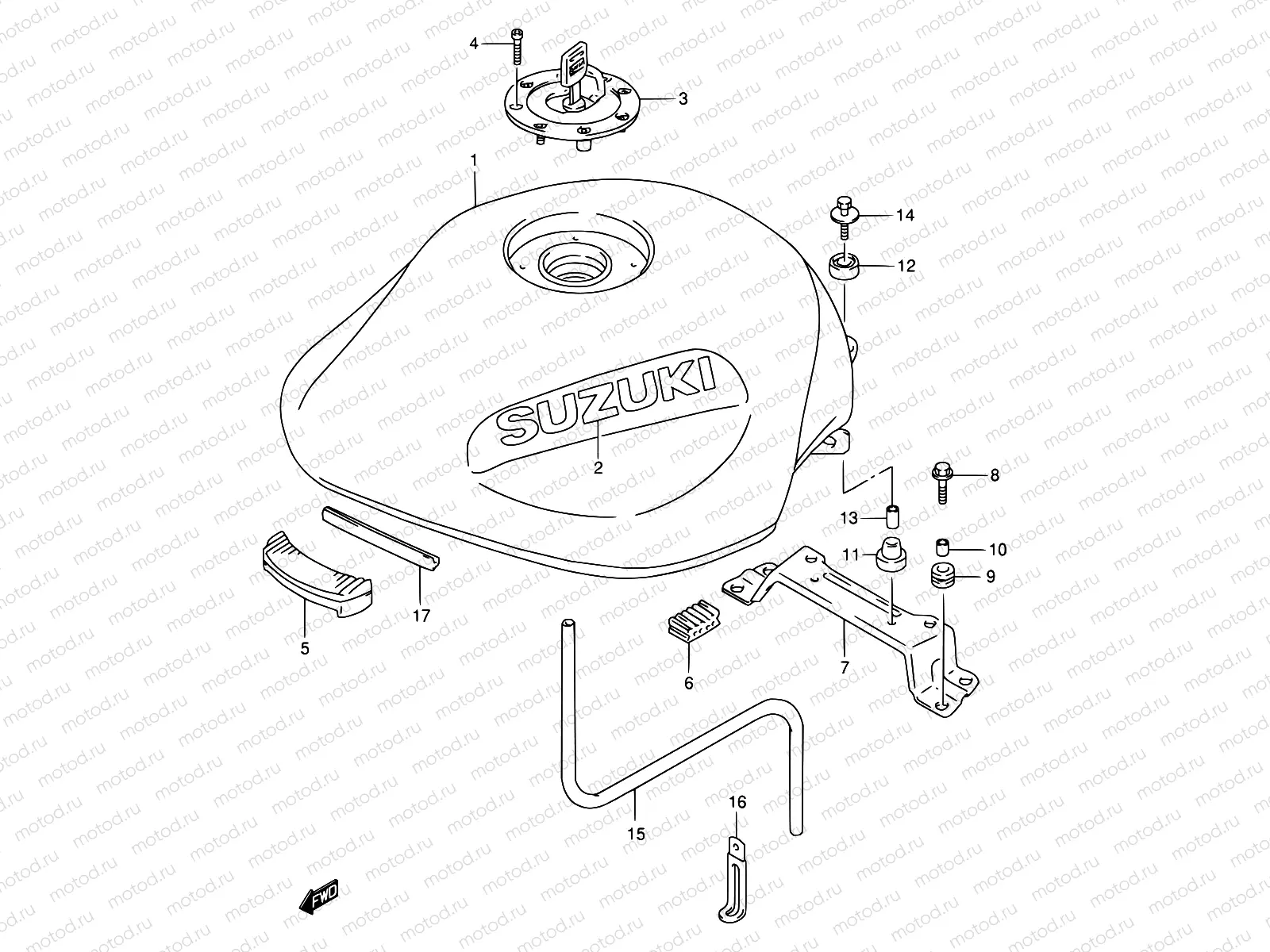 35A - FUEL TANK (MODEL V/W/X)