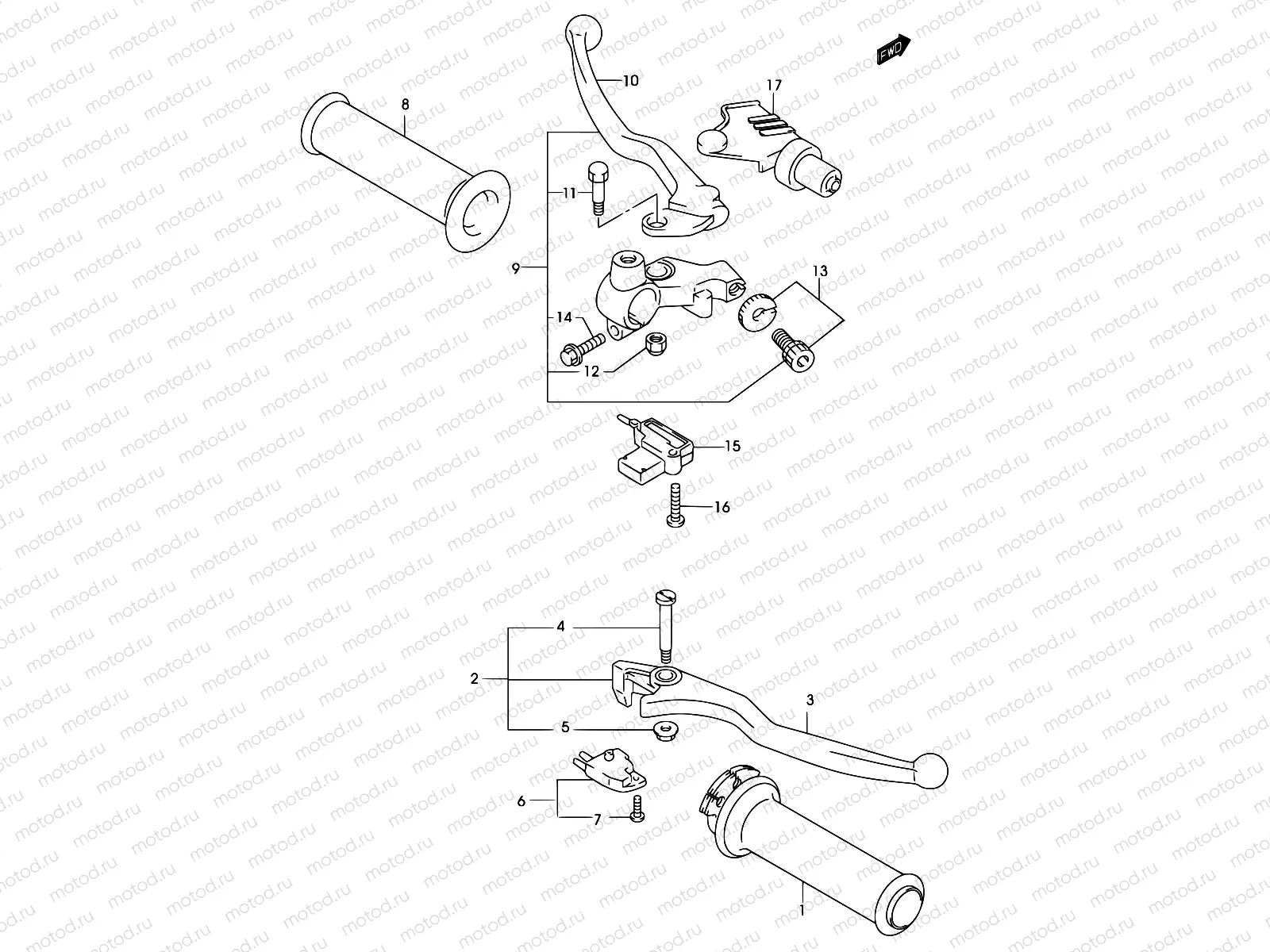 35A - HANDLE LEVER (MODEL K3)