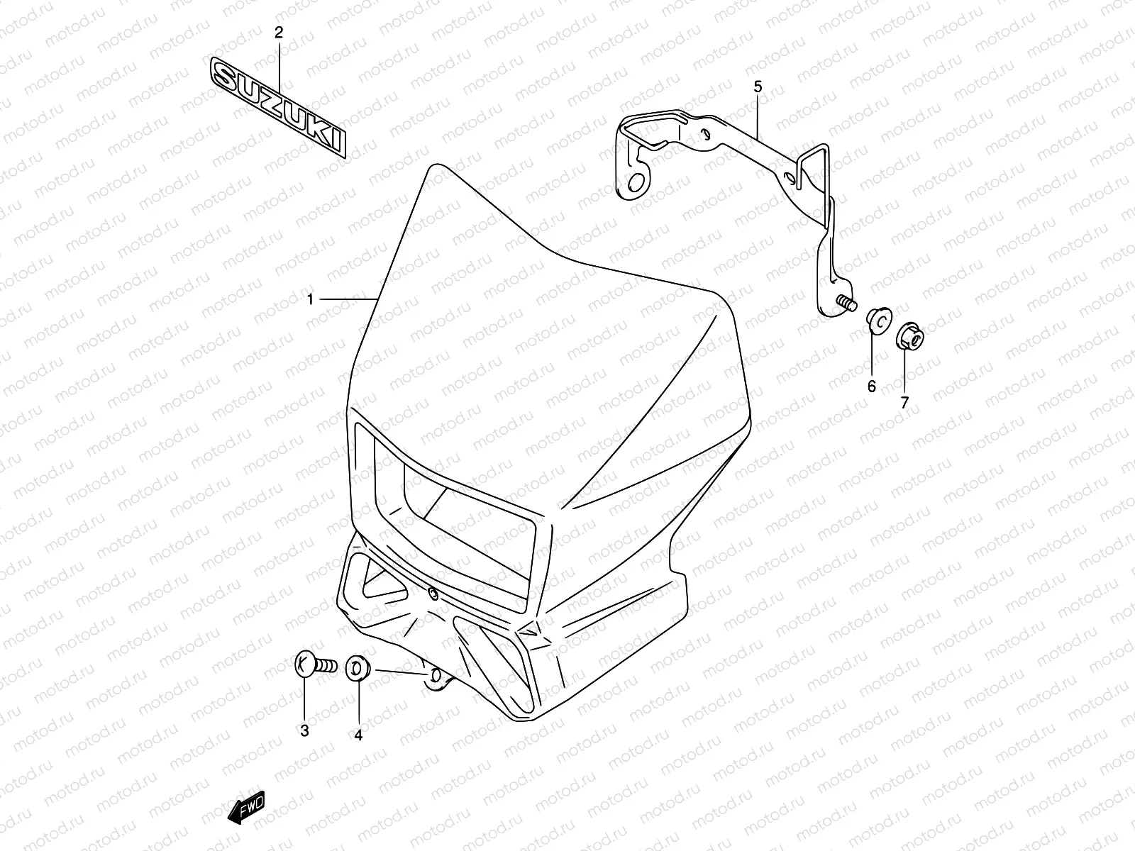 35A - HEADLAMP COVER (MODEL K2/K3/K4/K5)