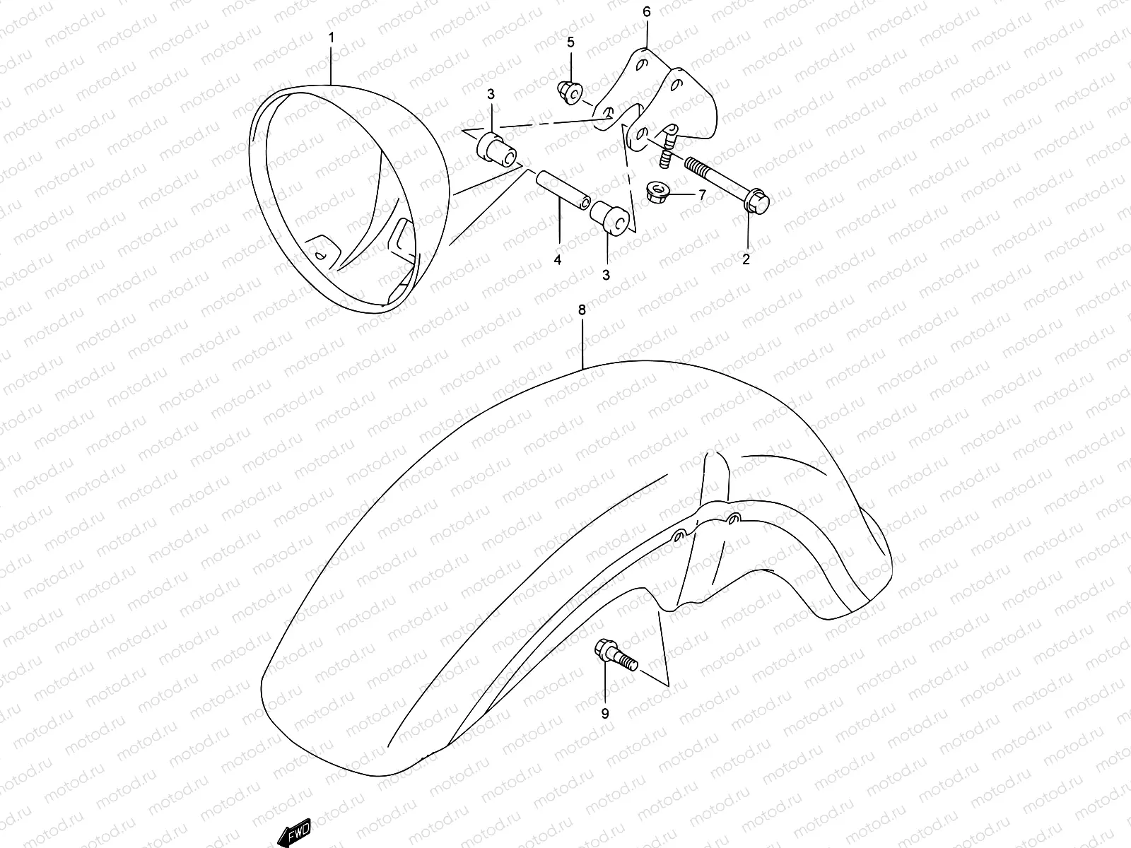 35A - HEADLAMP HOUSING (MODEL K3)