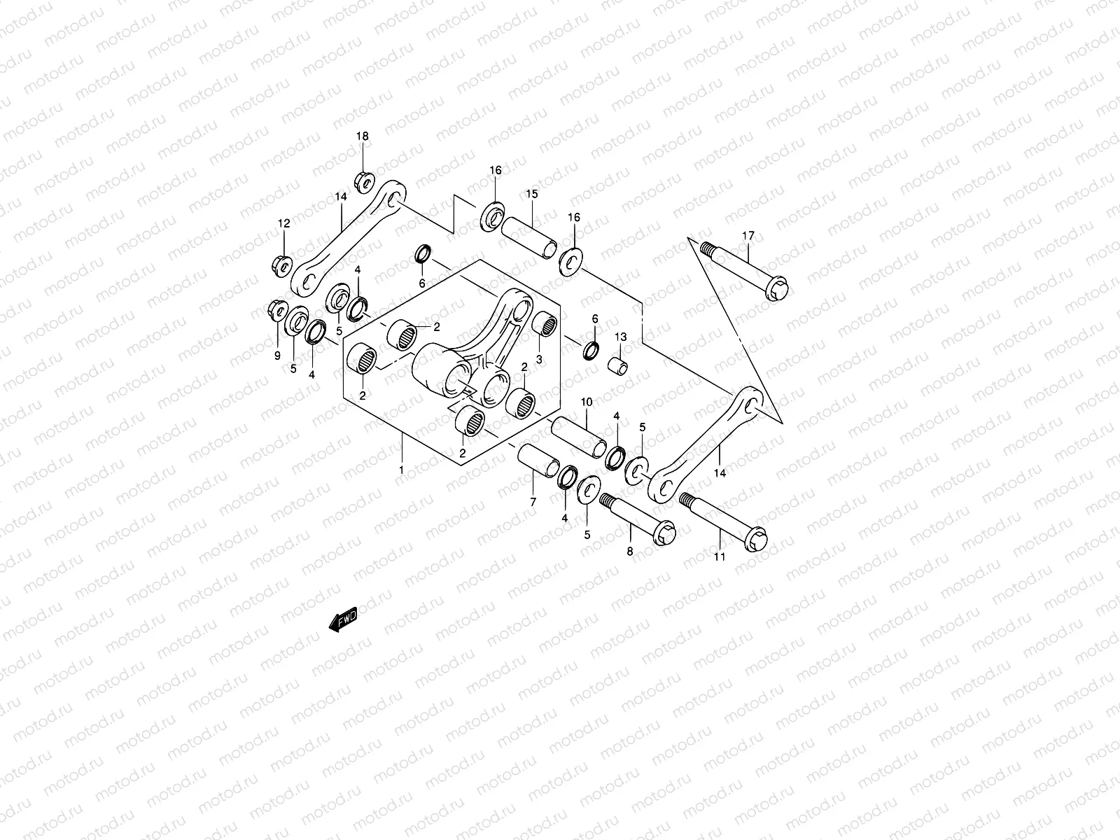 35A - REAR CUSHION LEVER (MODEL K2)
