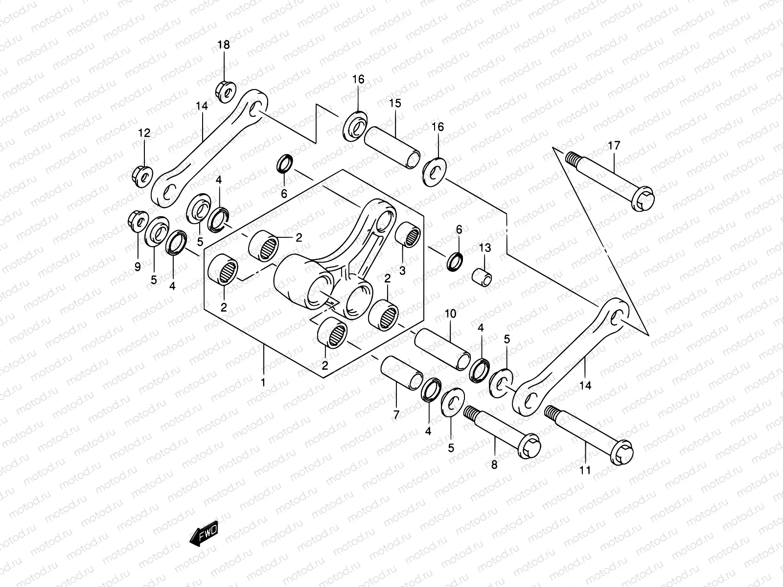 35A - REAR CUSHION LEVER (MODEL K2/K3)