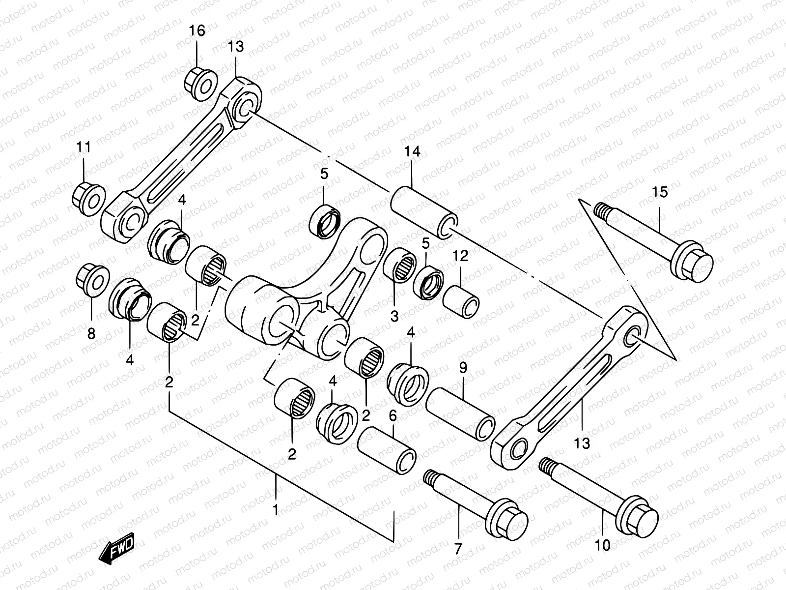 35A - REAR CUSHION LEVER (MODEL W/X)