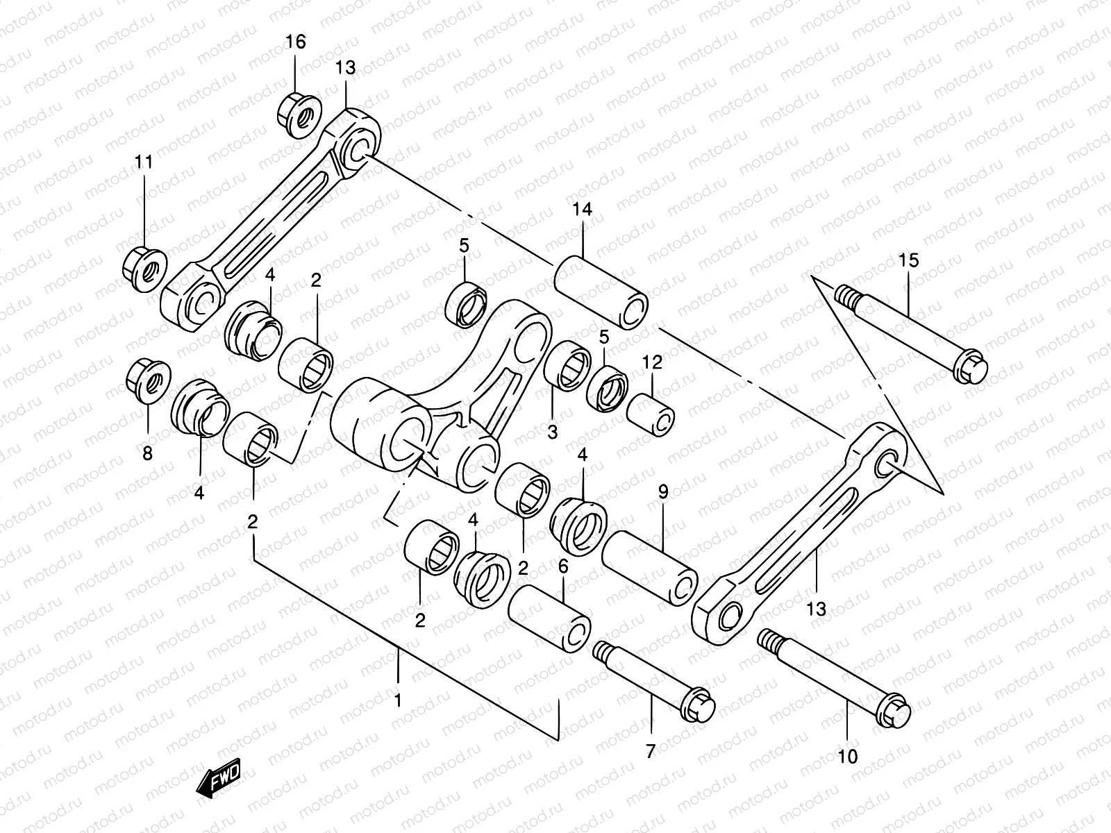 35A - REAR CUSHION LEVER (MODEL W/X)