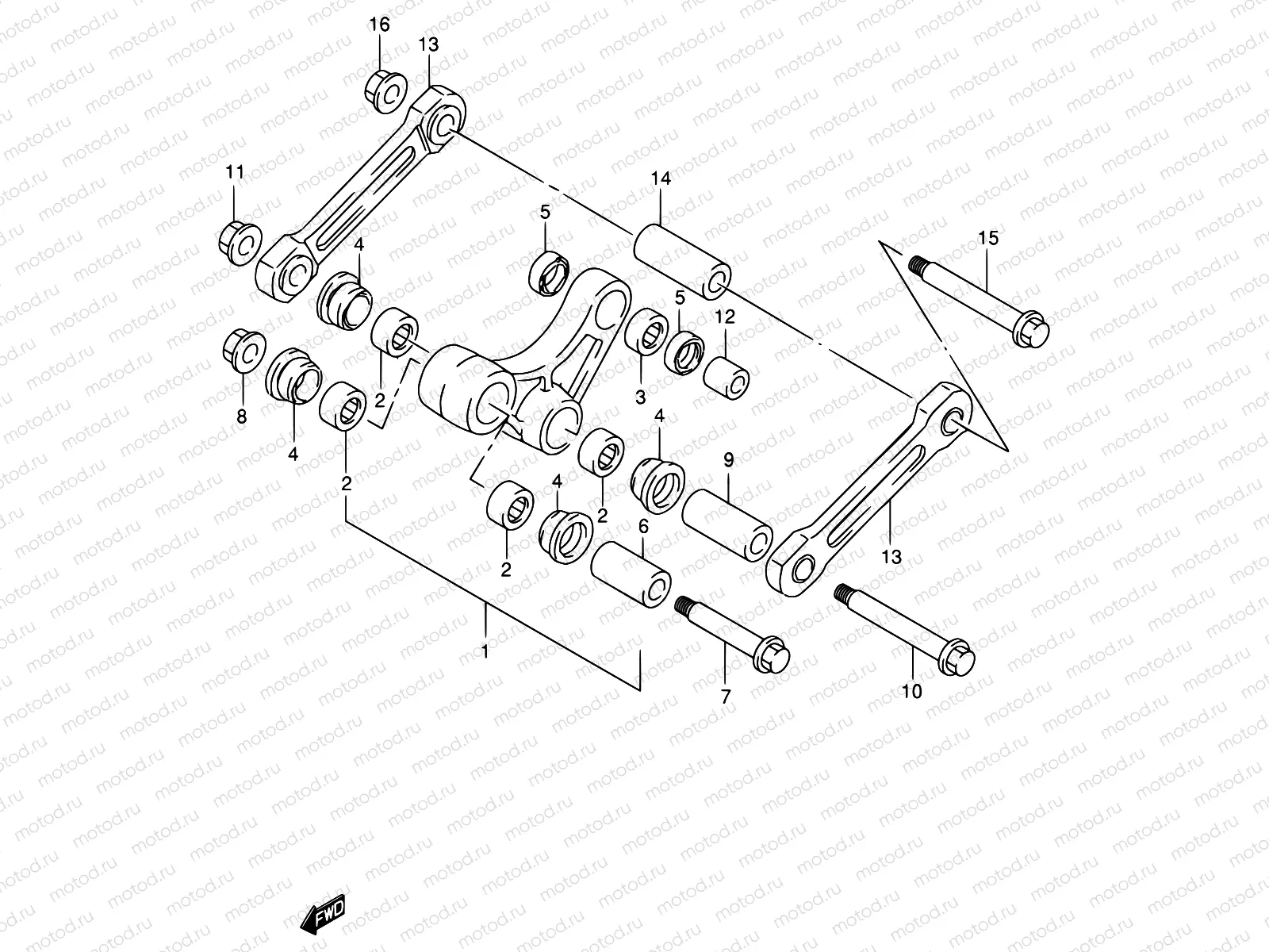 35A - REAR CUSHION LEVER (MODEL W/X)