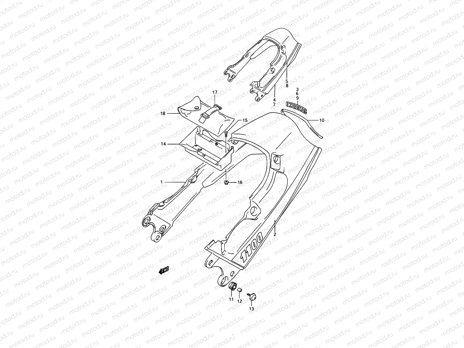 35A - SEAT TAIL COVER (MODEL M/N/P)