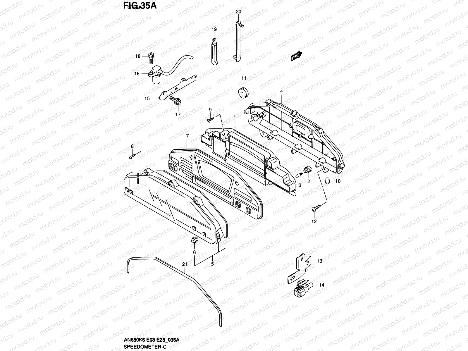 35A - SPEEDOMETER (AN650AK7/AK8/AK9)