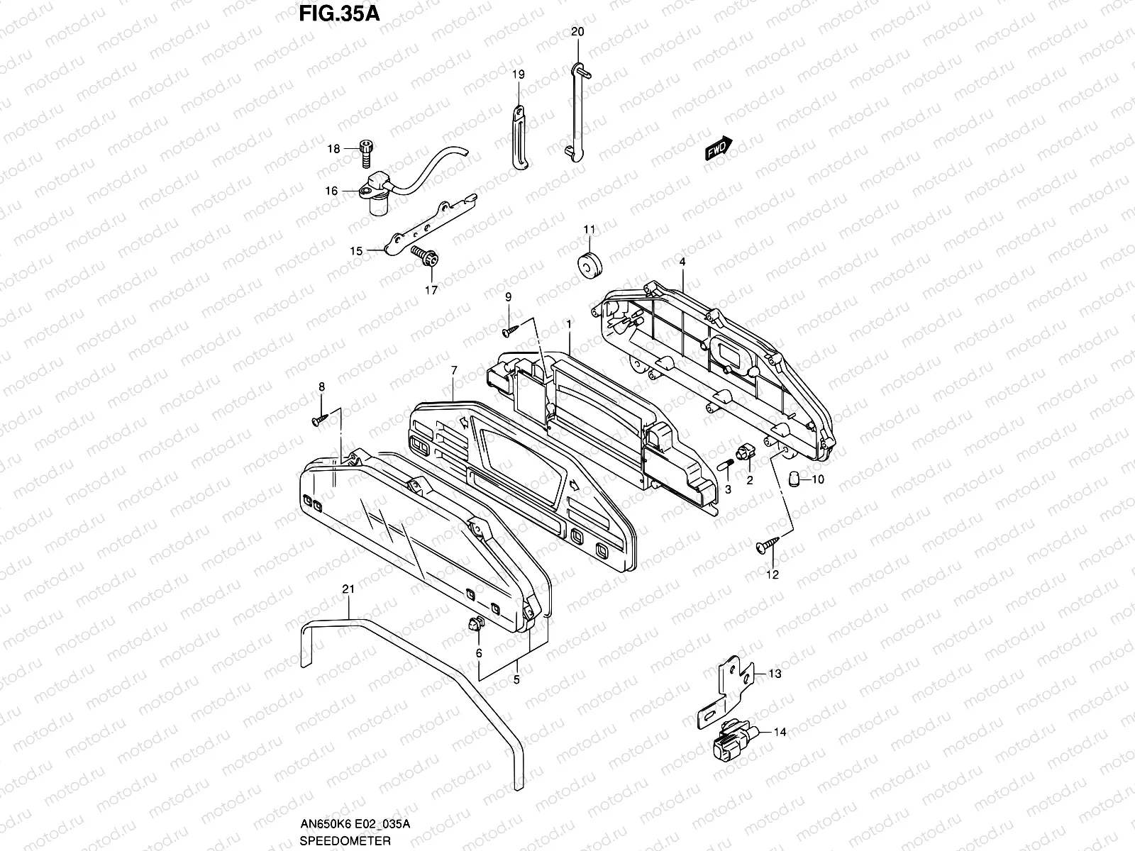 35A - SPEEDOMETER (AN650AK7/AK8/AK9)