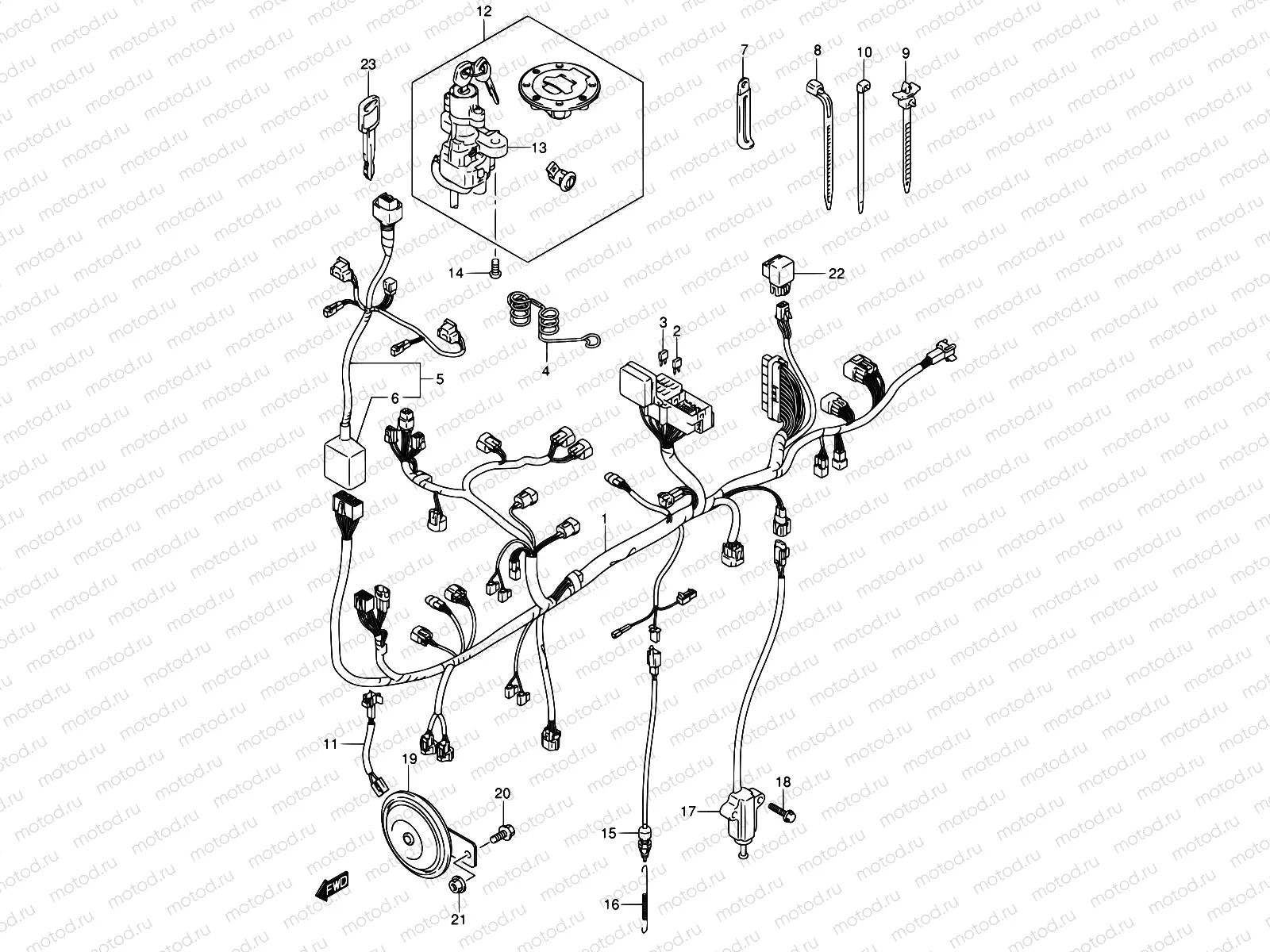 35A - WIRING HARNESS (MODEL K5/K6 E02,E19)