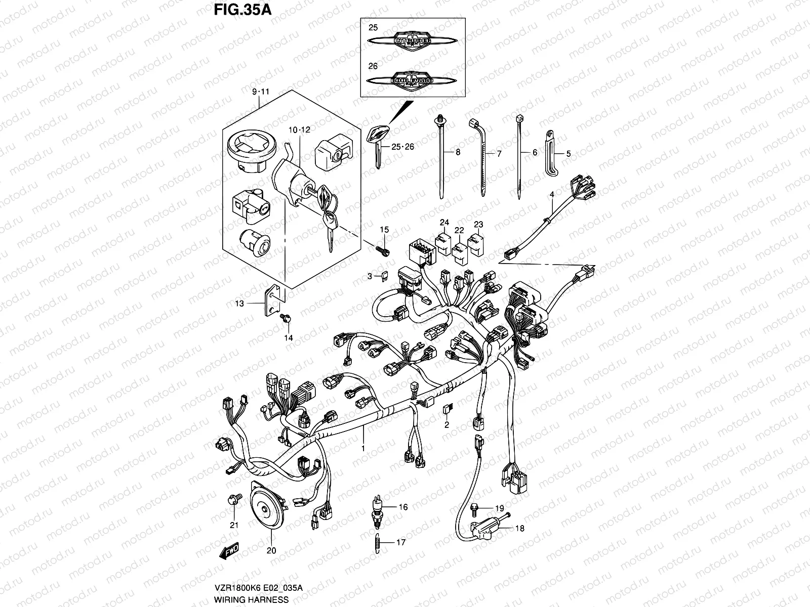 35A - WIRING HARNESS (VZR1800NK8/NK9/NU2K8/NUFK9)