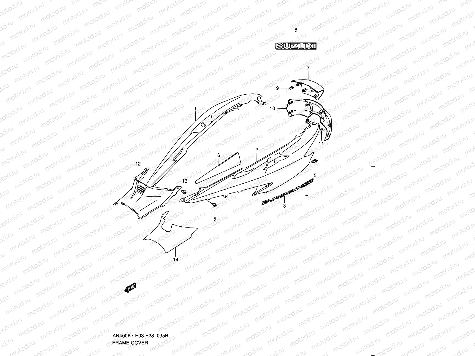 35B - FRAME COVER (MODEL L0)
