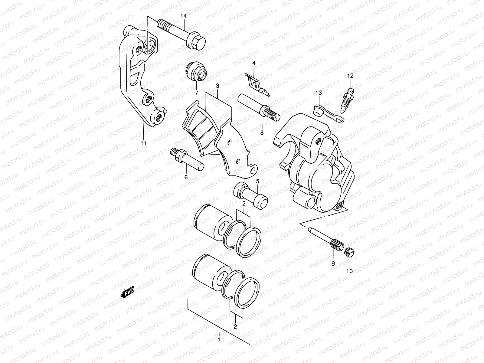 35B - FRONT CALIPER (MODEL T)