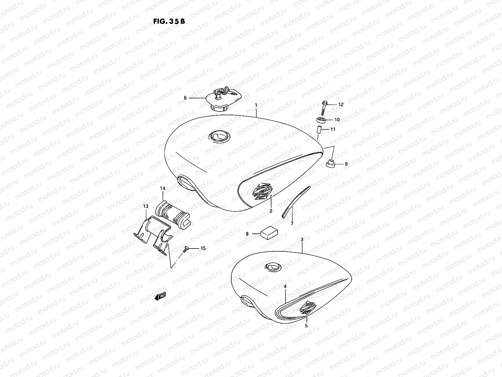 35B - FUEL TANK (MODEL P/R)