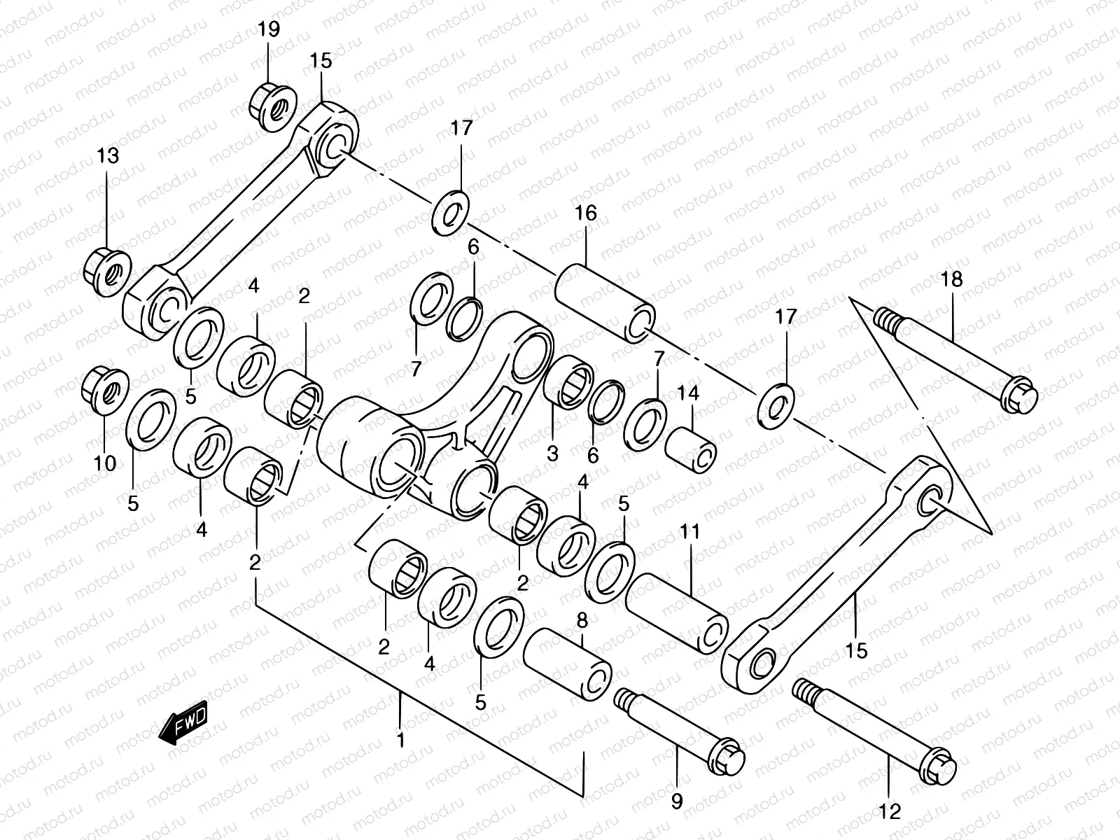 35B - REAR CUSHION LEVER (MODEL Y)