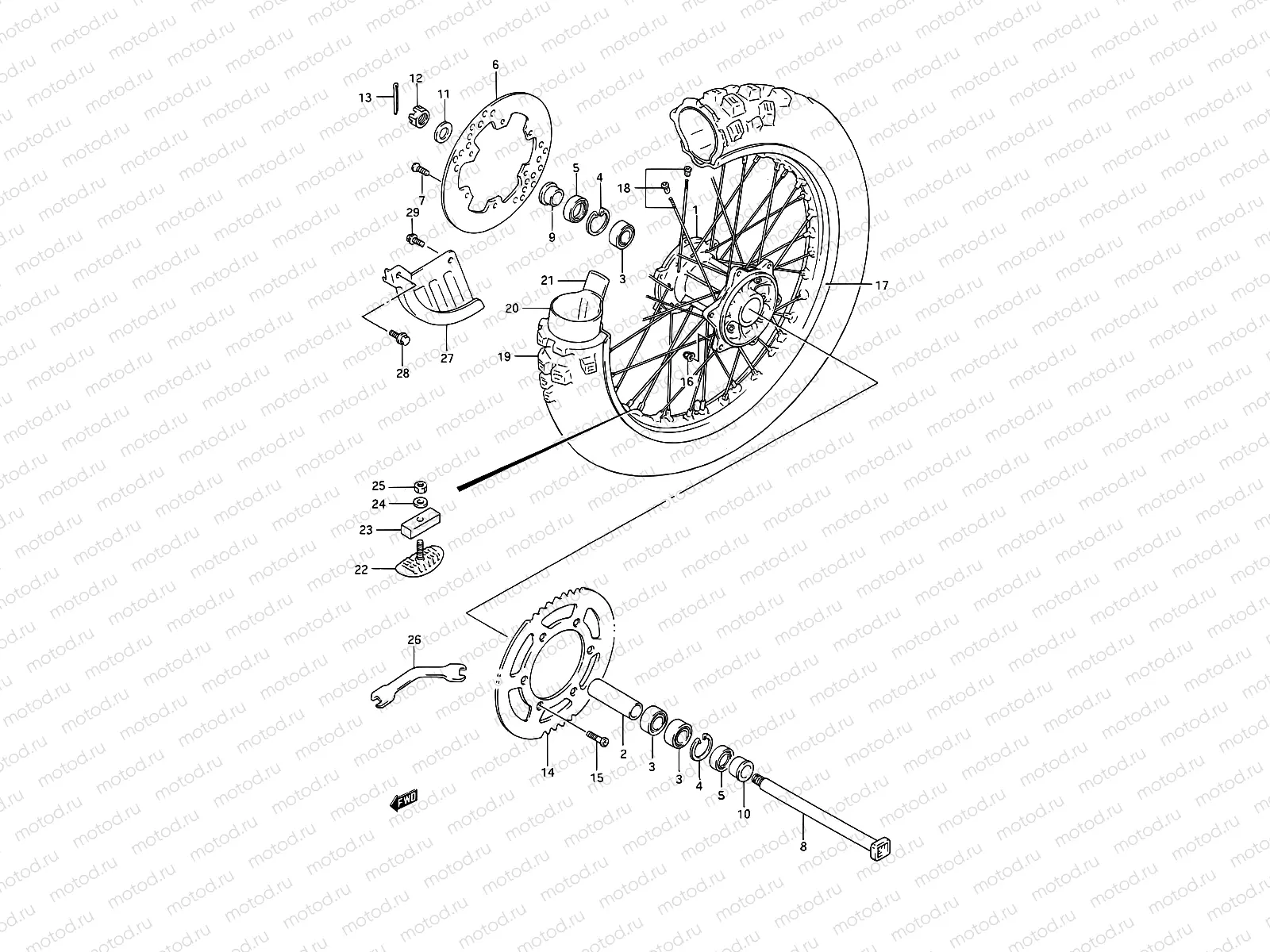 35B - REAR WHEEL (MODEL N)