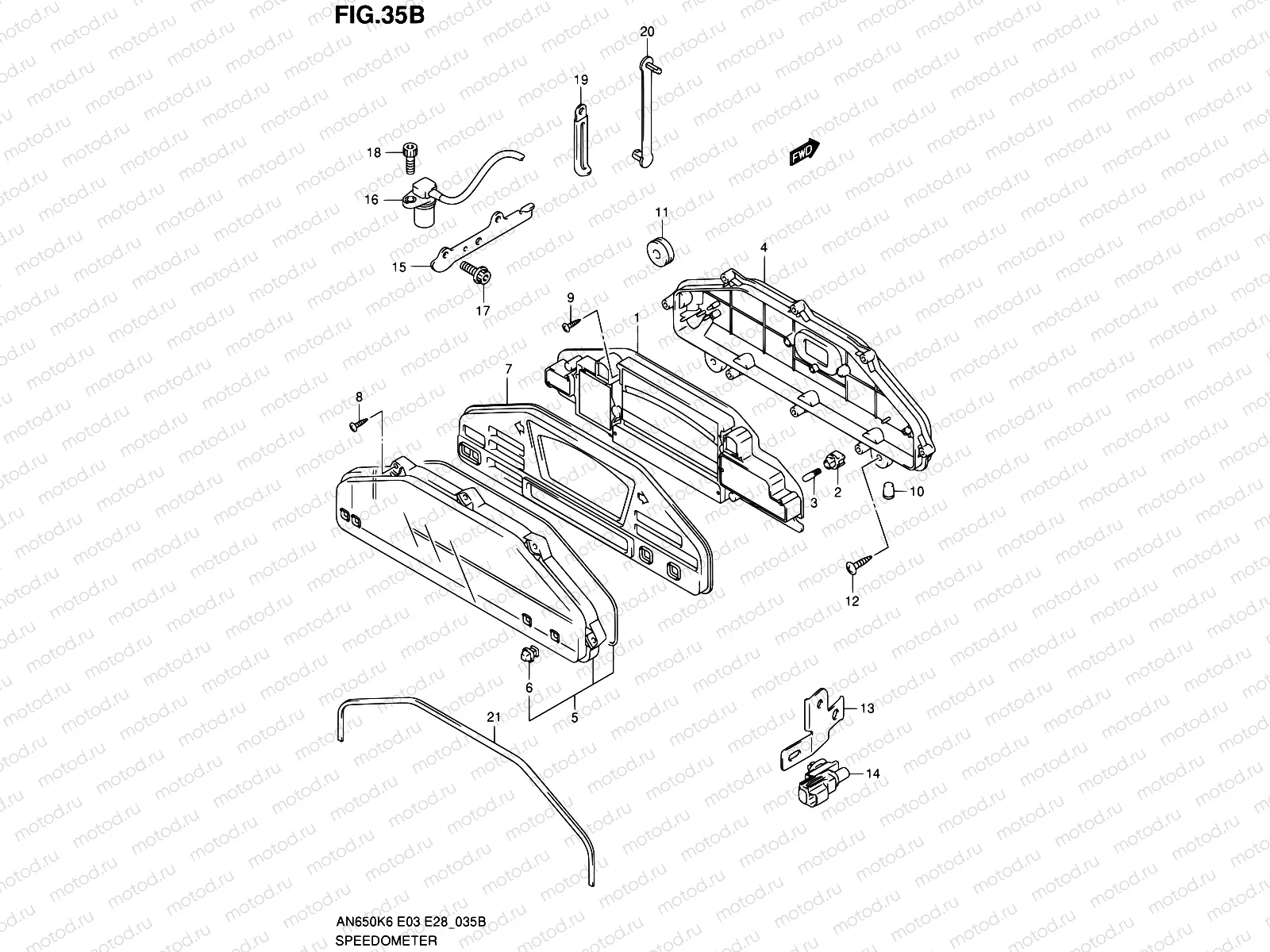 35B - SPEEDOMETER (AN650L0/AL0)