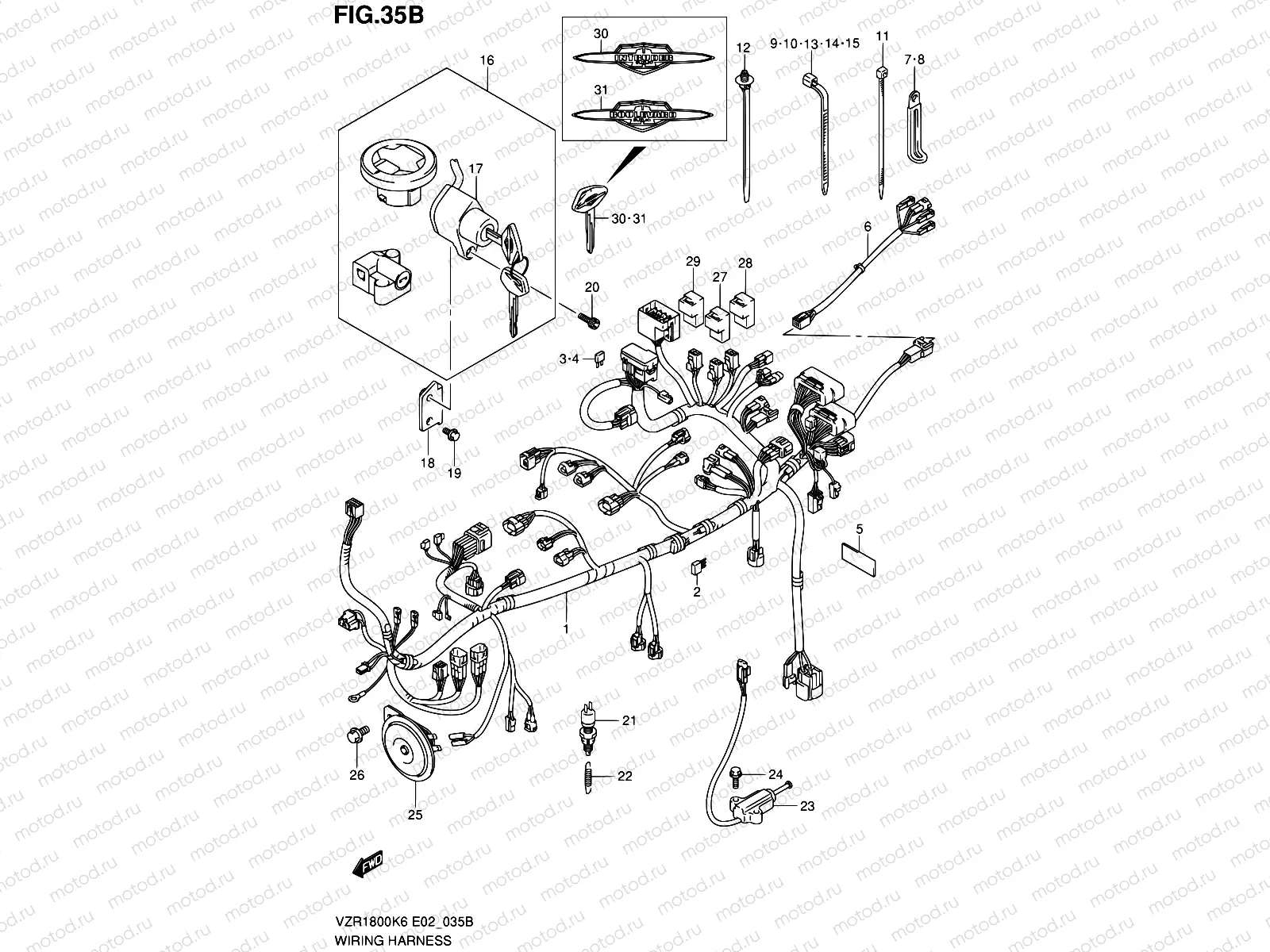 35B - WIRING HARNESS (VZR1800L0/UFL0/ZL0/ZUFL0)