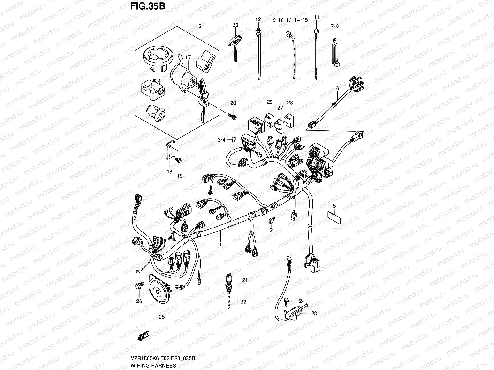 35B - WIRING HARNESS (VZR1800L0/ZL0)