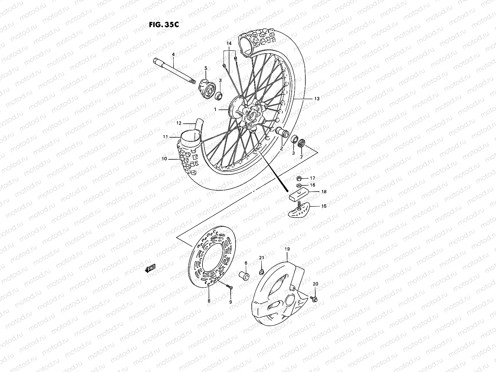 35C - FRONT WHEEL (MODEL T)
