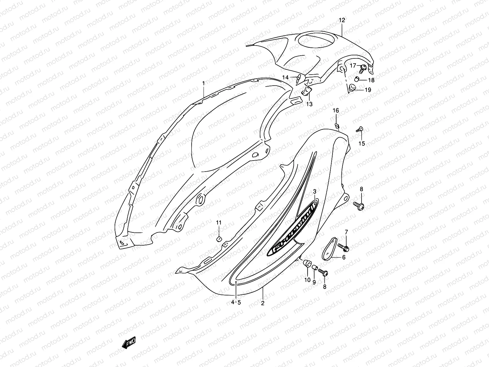 35C - FUEL TANK COVER (MODEL Y)