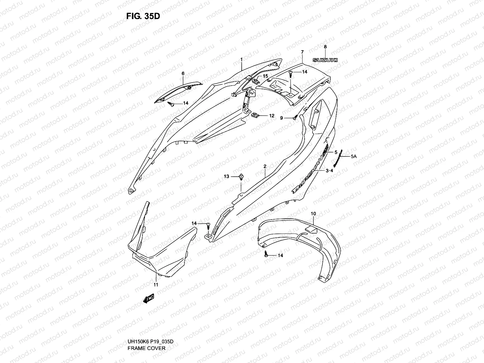 35D - FRAME COVER (MODEL K6)