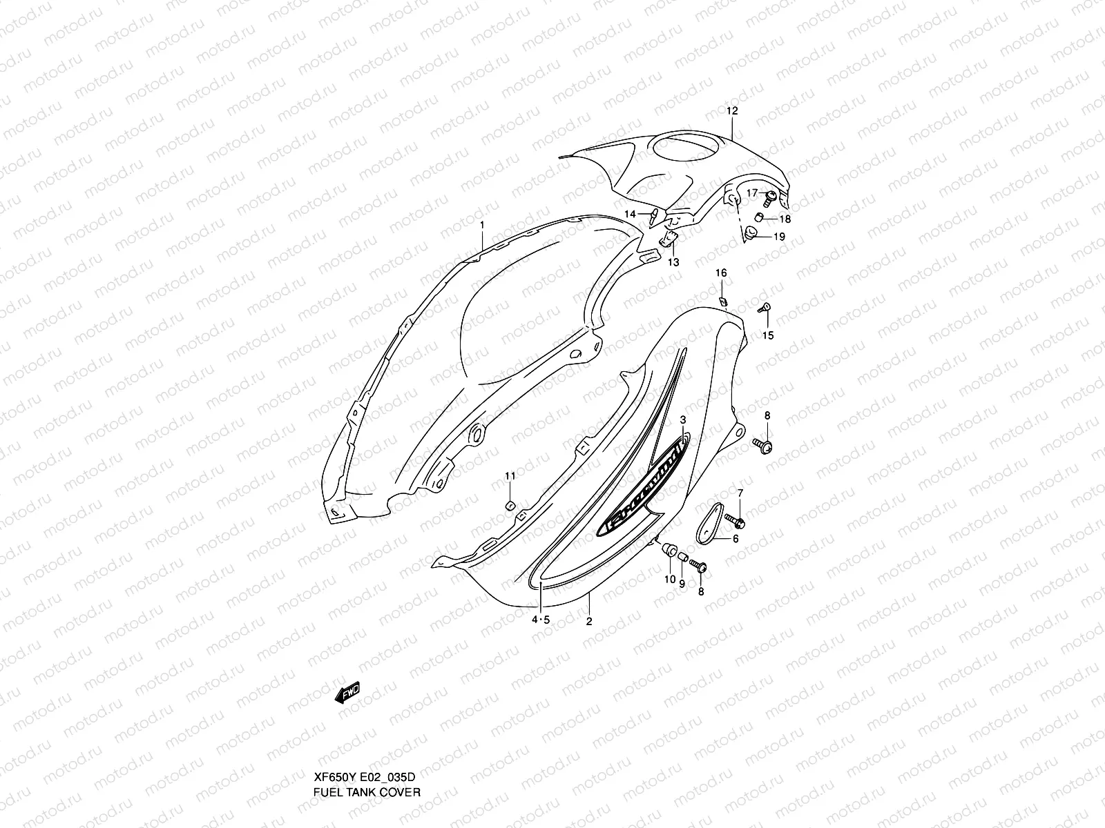 35D - FUEL TANK COVER (MODEL K1)
