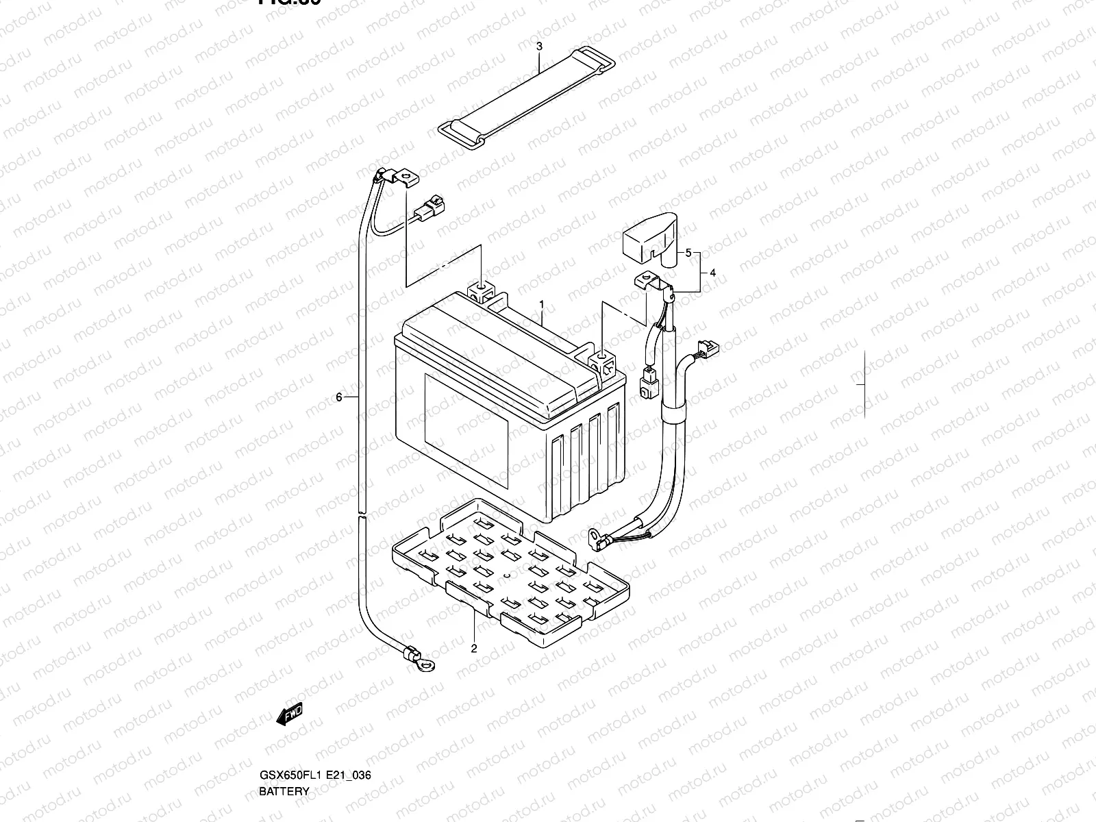 36 - BATTERY (GSX650FAL1 E21)