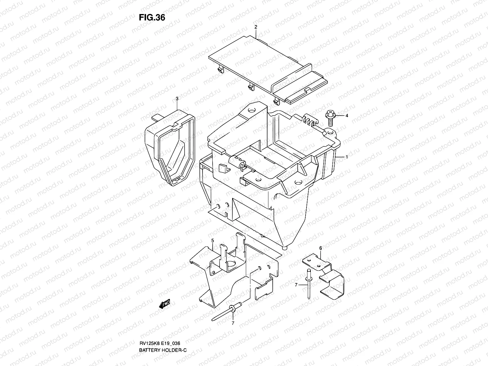 36 - BATTERY HOLDER