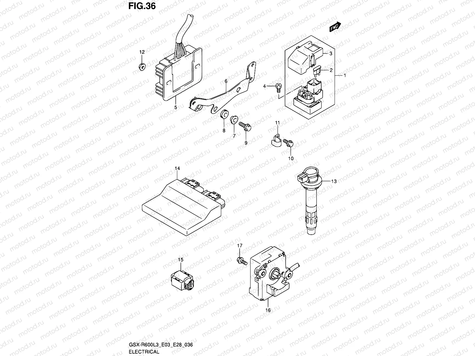 36 - ELECTRICAL (GSX-R600L3 E33)