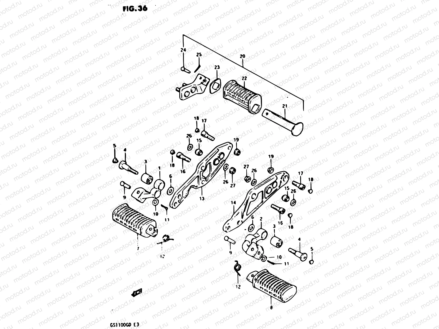 36 - FOOTREST (MODEL D)
