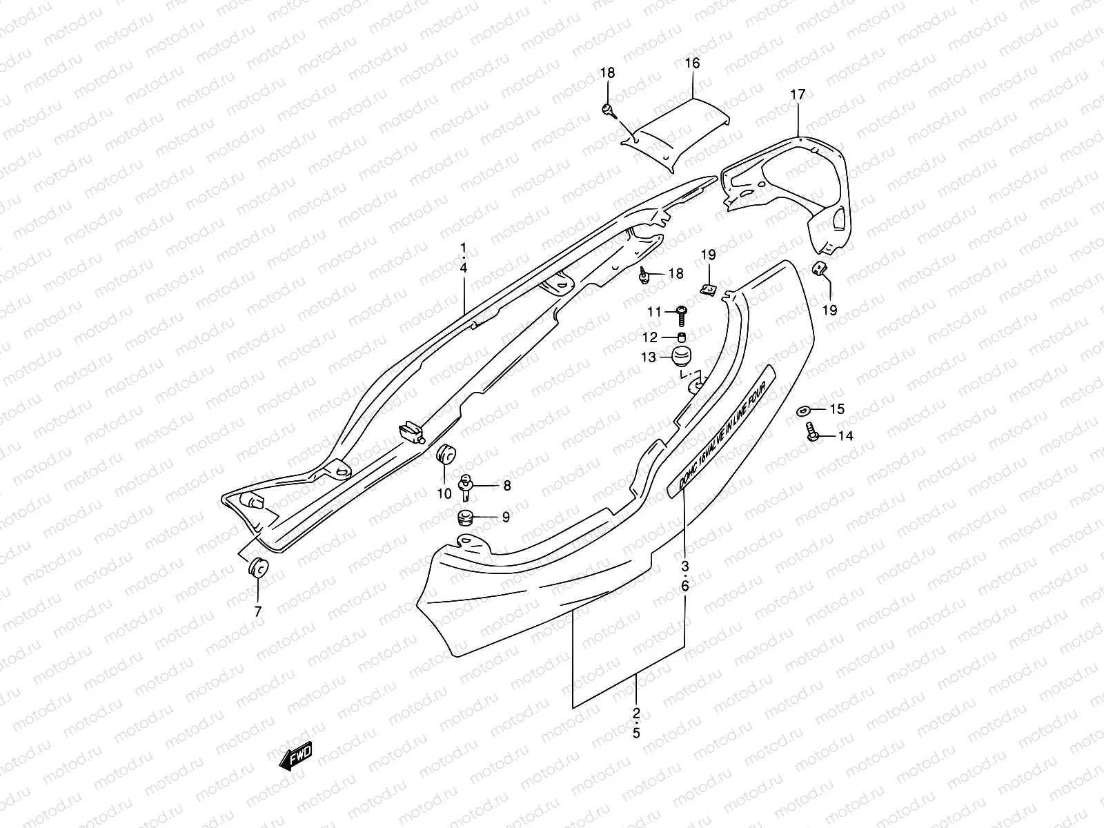 36 - FRAME COVER (GSF1200ST/SV)