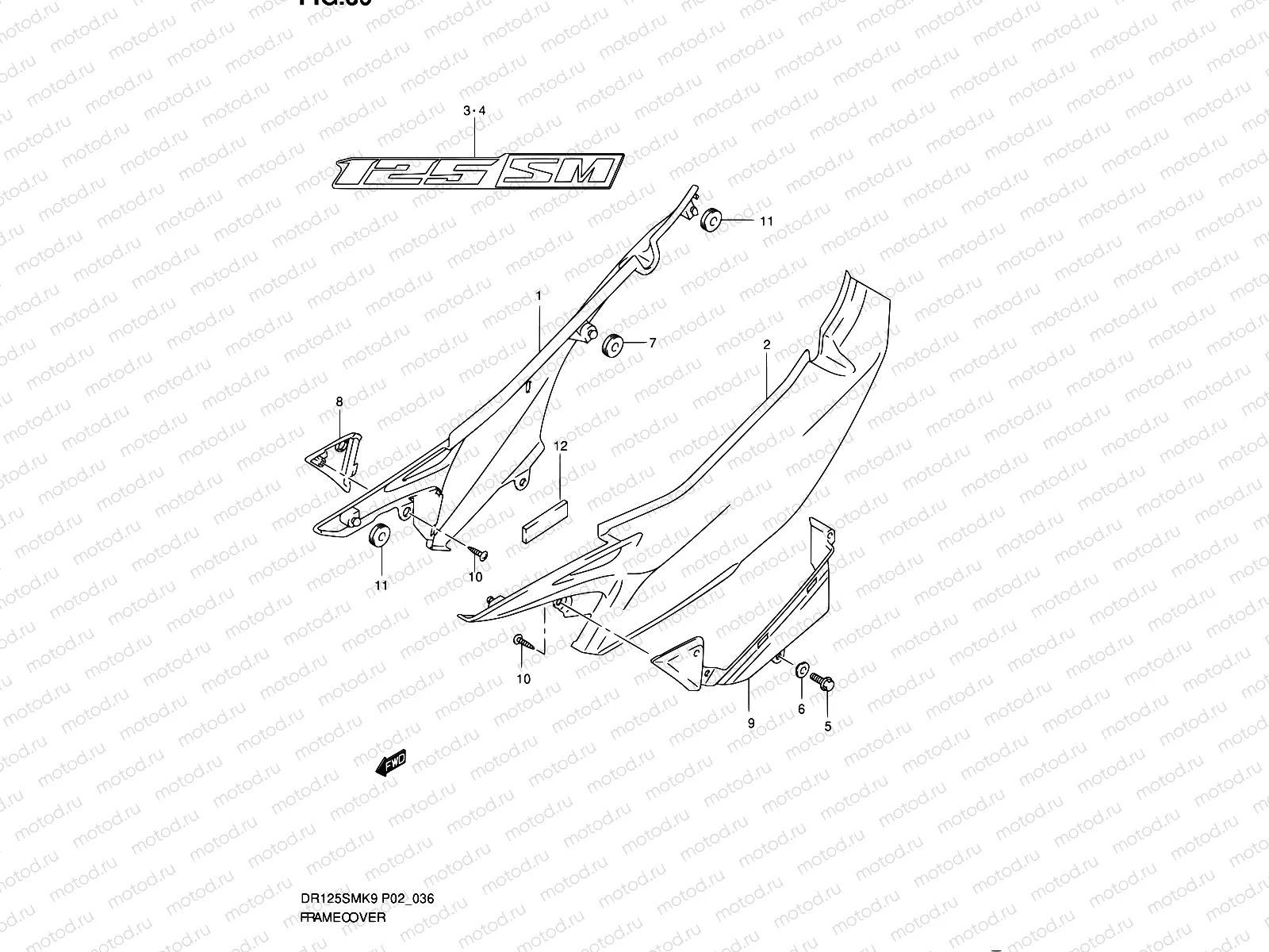 36 - FRAME COVER (MODEL K9)