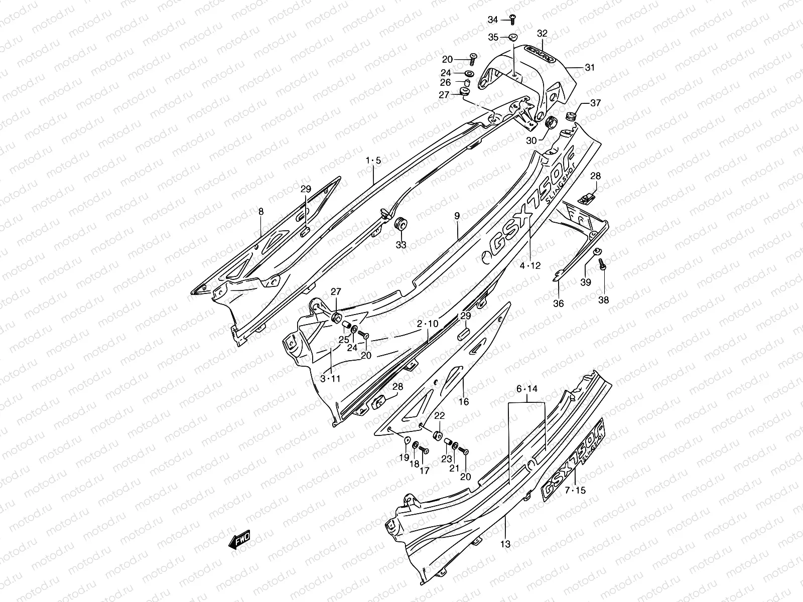 36 - FRAME COVER (MODEL K/L)