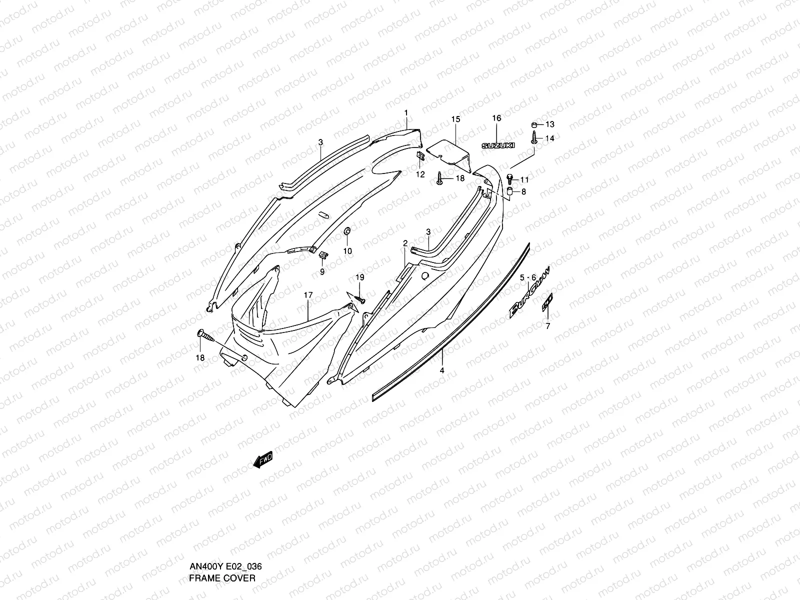 36 - FRAME COVER (MODEL X)