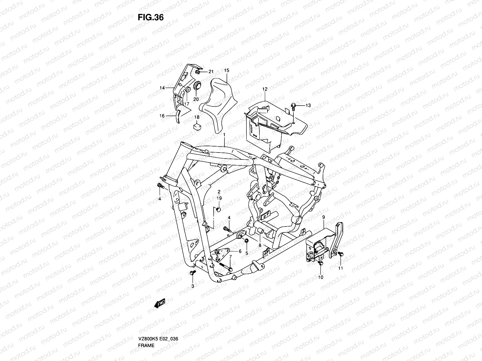 36 - FRAME (MODEL K5/K6/K7/K8)