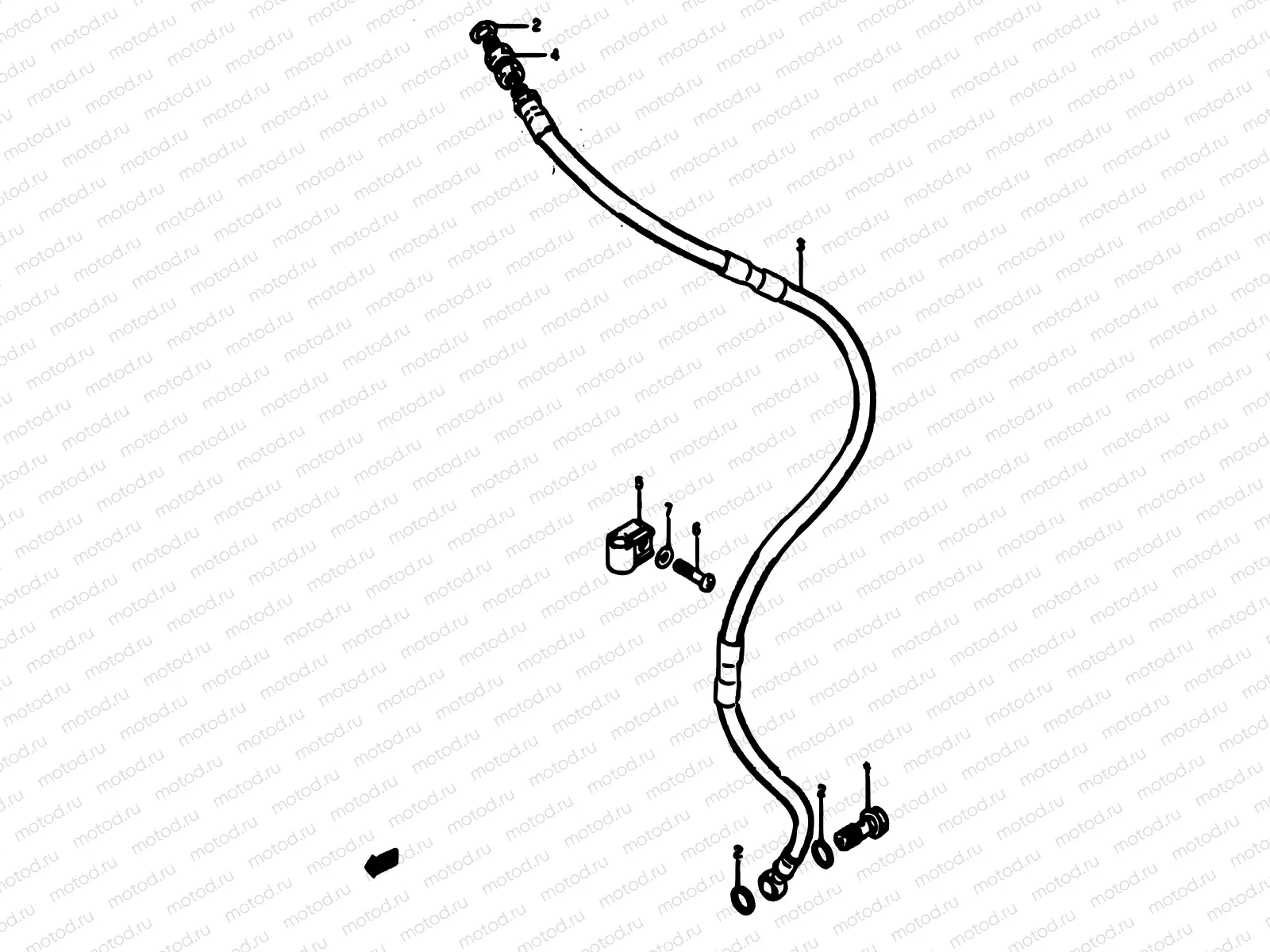 36 - FRONT BRAKE HOSE (MODEL F)