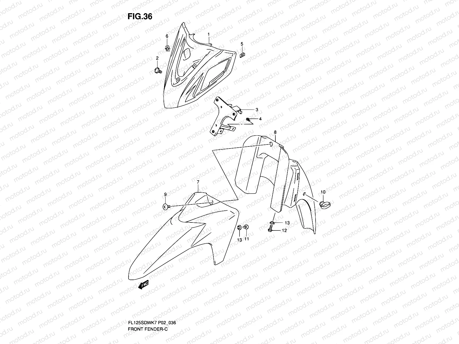36 - FRONT FENDER