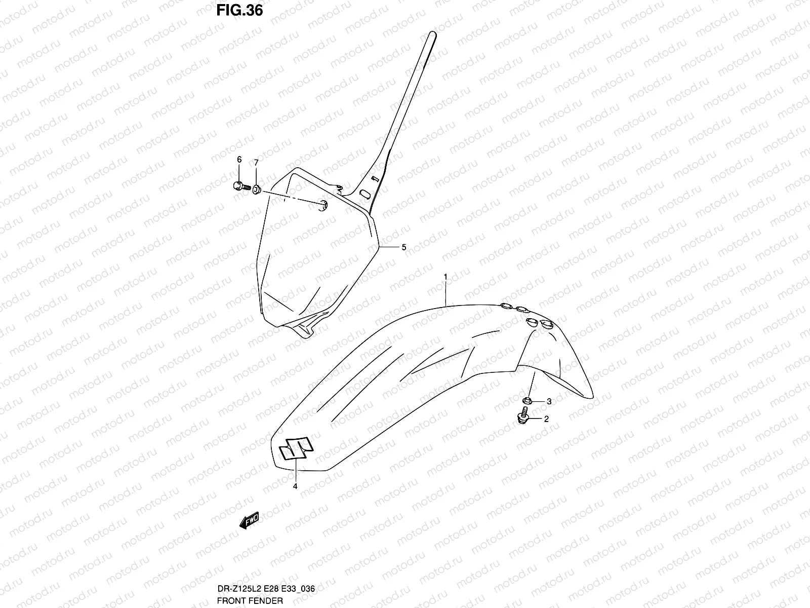 36 - FRONT FENDER
