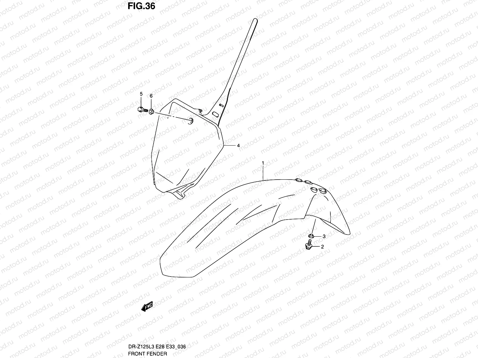 36 - FRONT FENDER