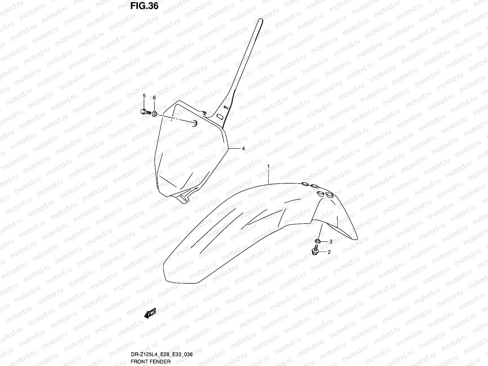 36 - FRONT FENDER