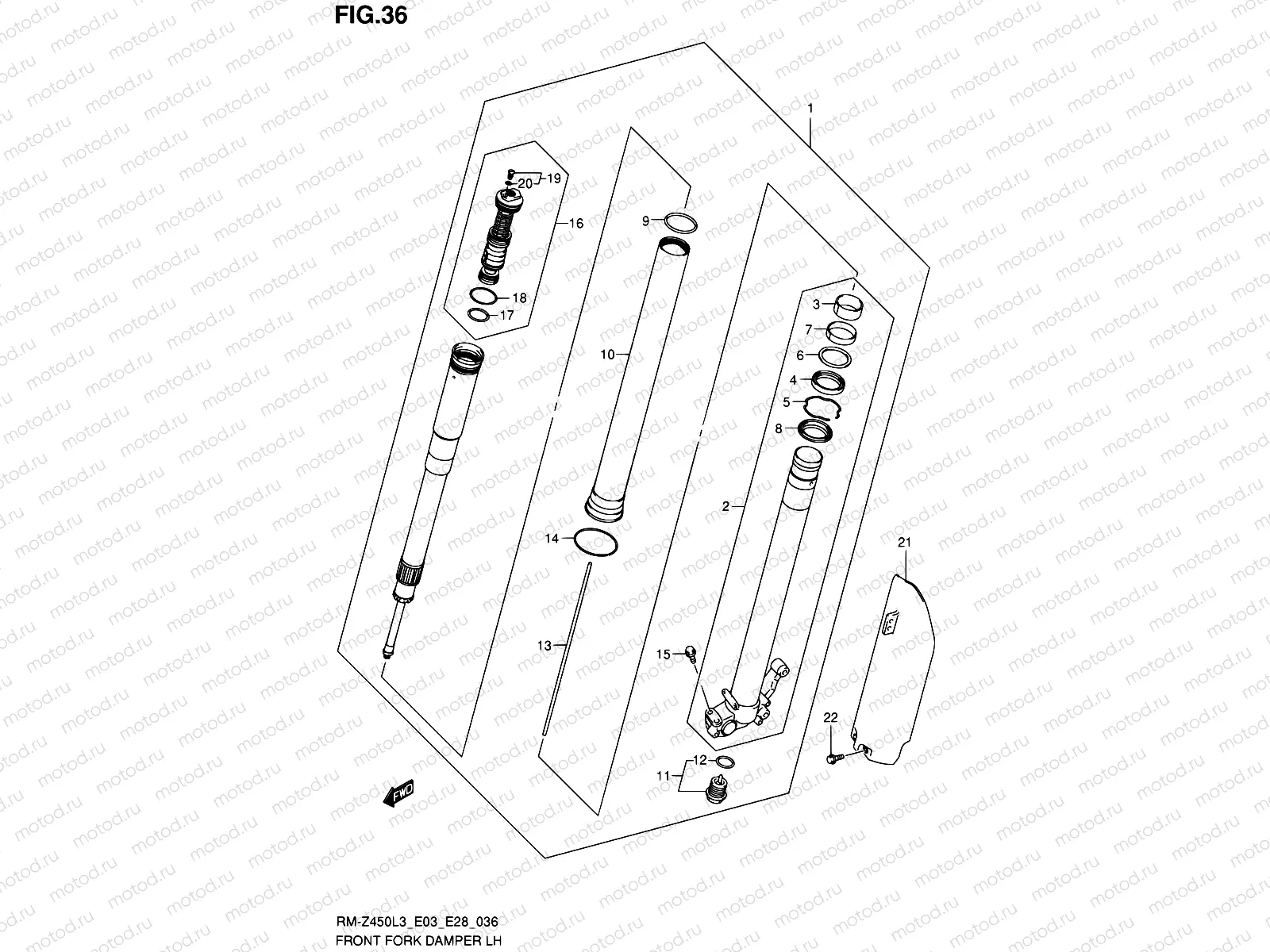 36 - FRONT FORK DAMPER LH