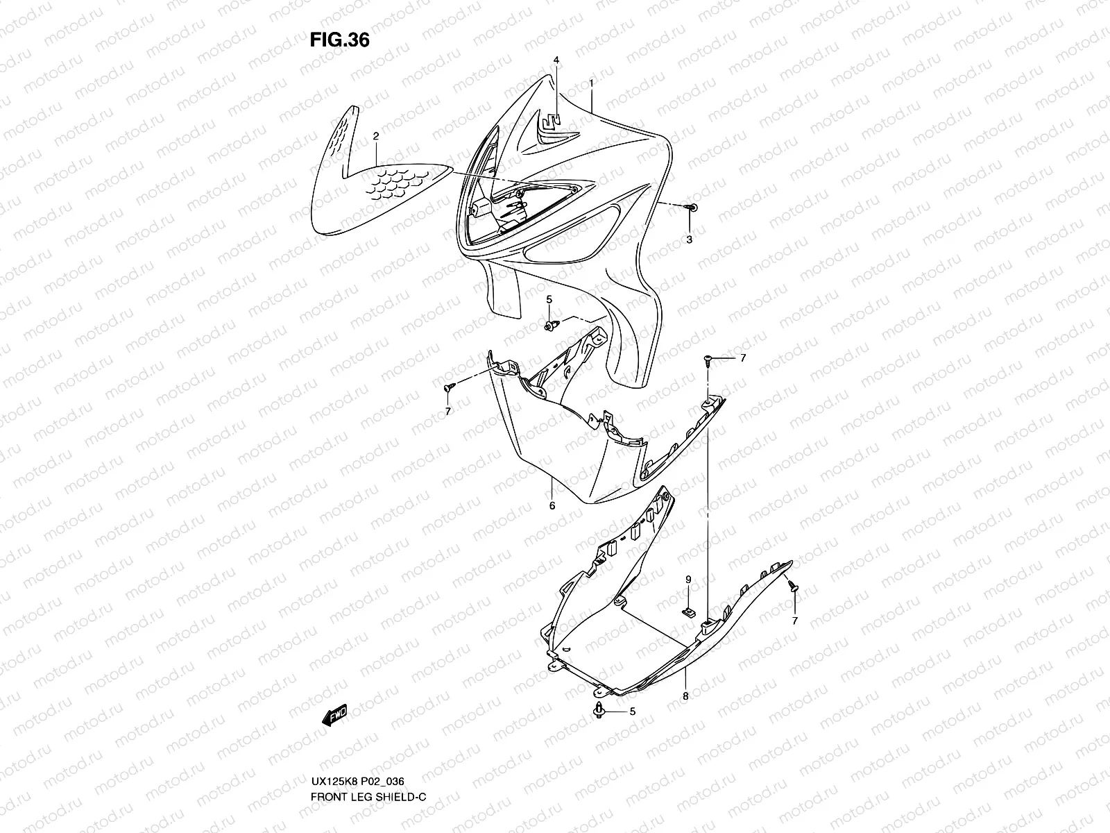 36 - FRONT LEG SHIELD