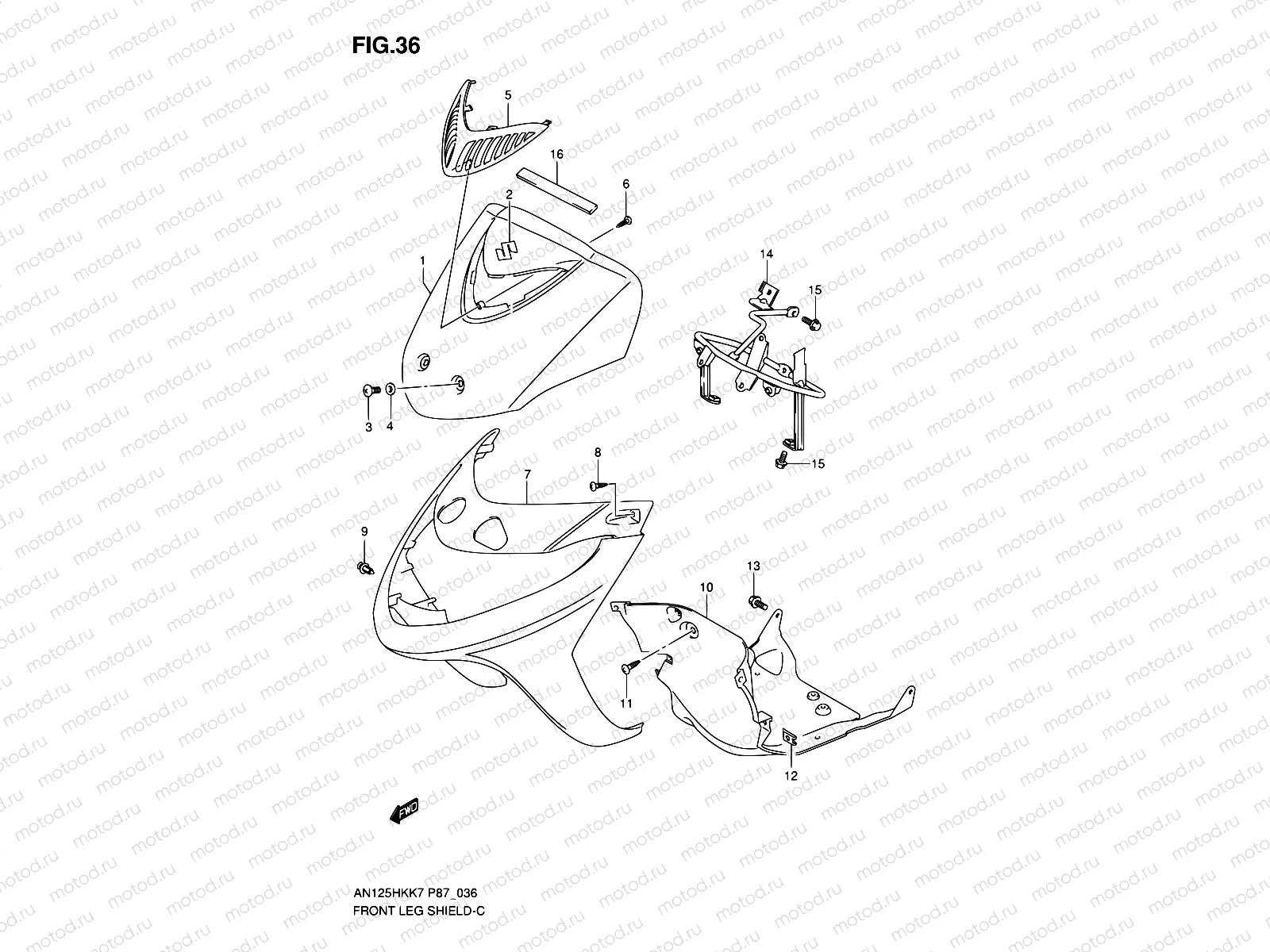 36 - FRONT LEG SHIELD