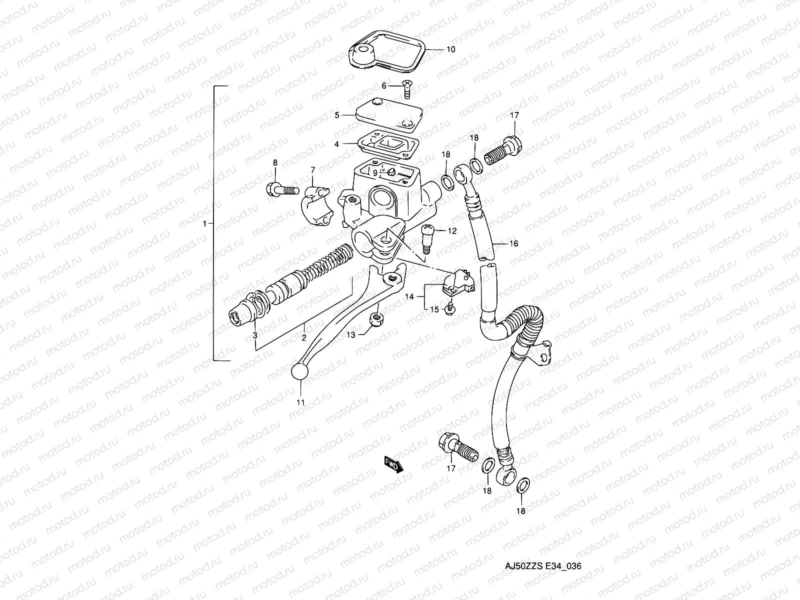 36 - FRONT MASTER CYLINDER