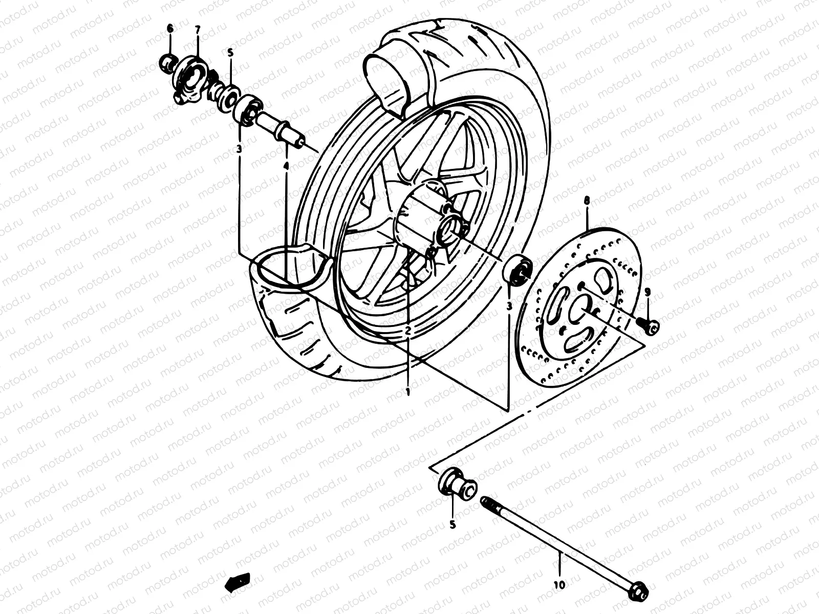36 - FRONT WHEEL