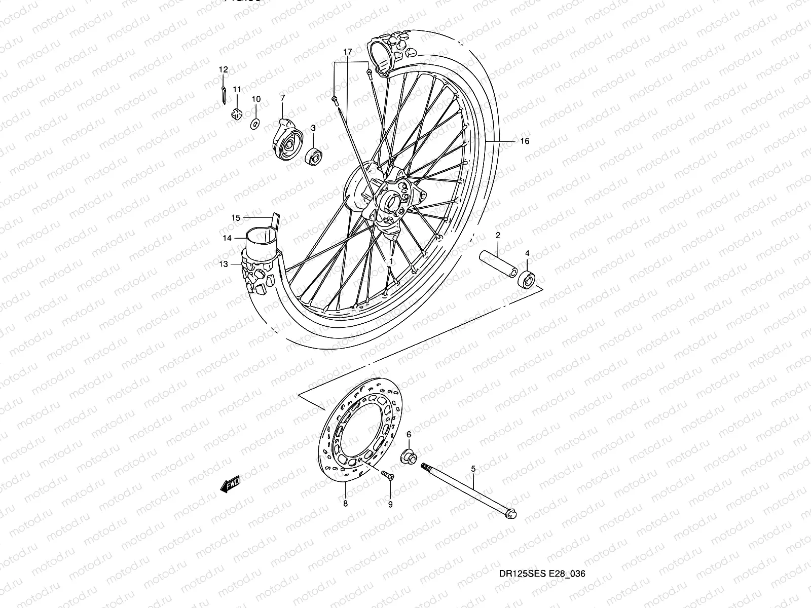 36 - FRONT WHEEL